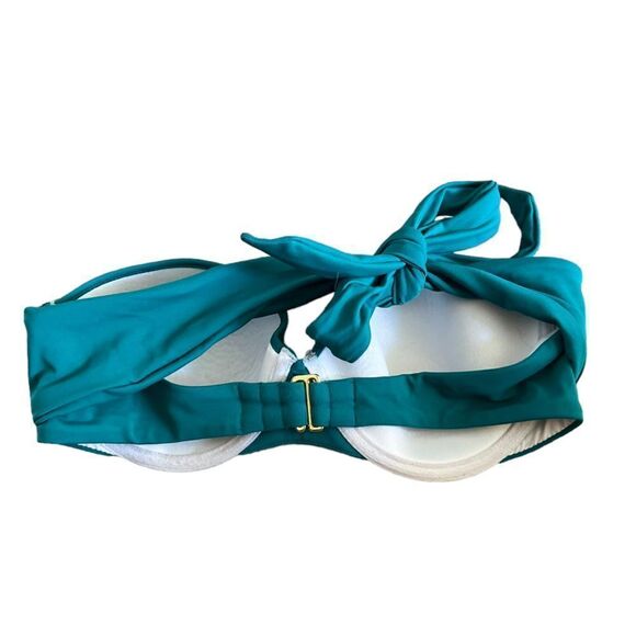Victoria’s Secret Teal Strapless Bikini Top Size 32C - Picture 2 of 3